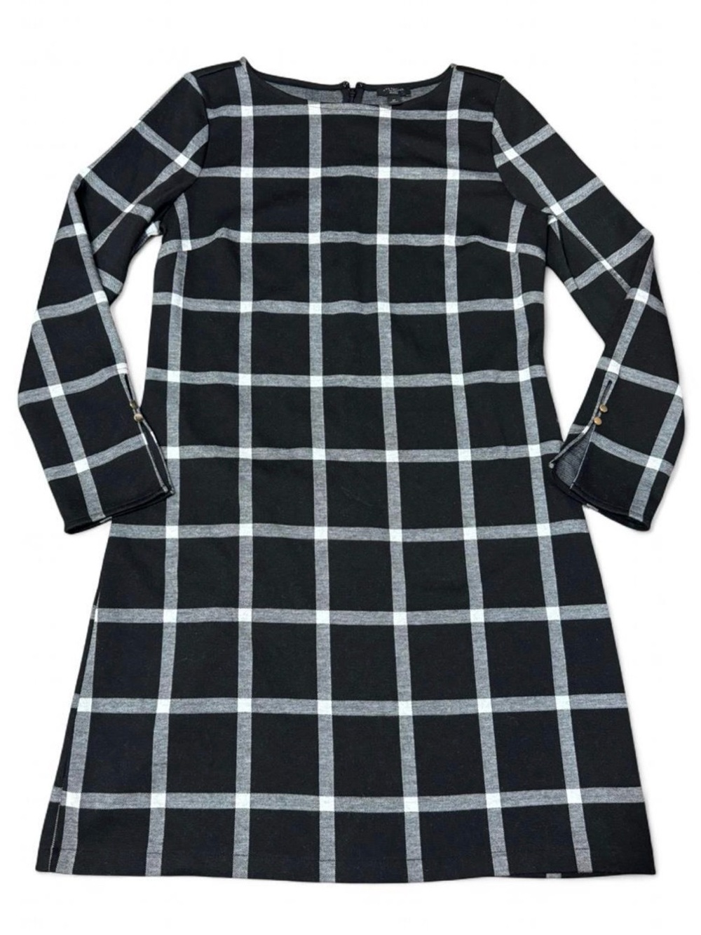 Ann Taylor Factory petite black & grey windowpane shift dress 🖤☕️